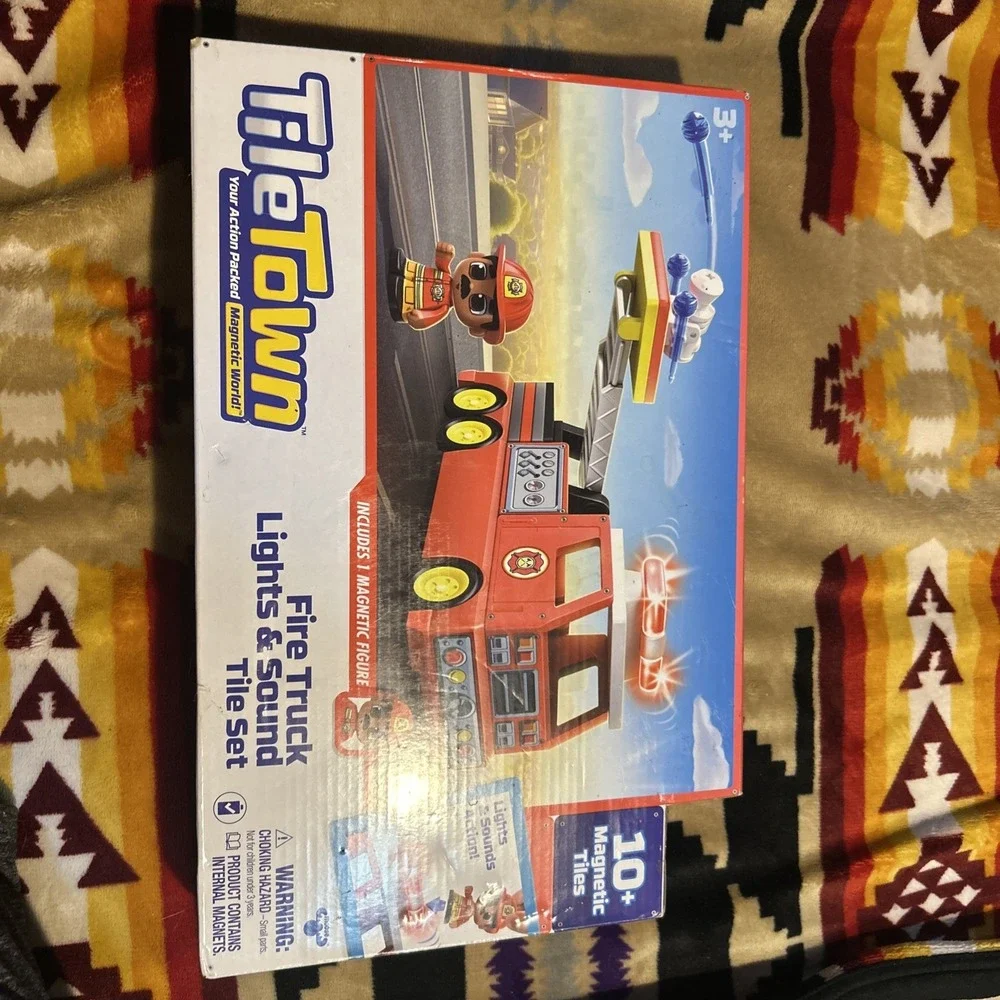 Tile Town Fire Trucks Lights & Sounds Tile Set New In Box Children Toy